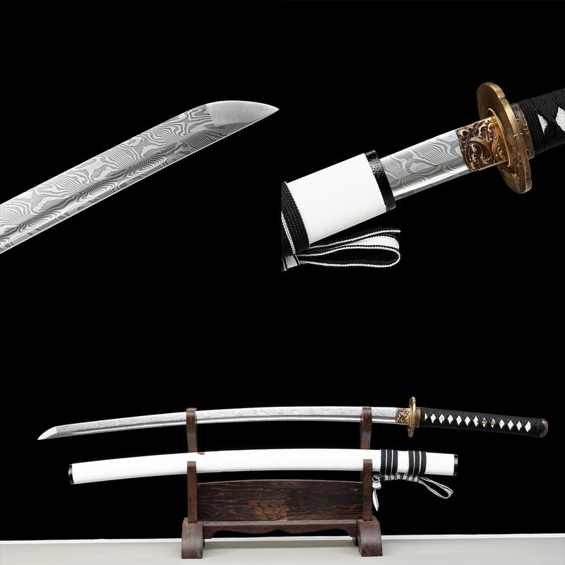 Lotus Shadow Katana —— Damascus Steel