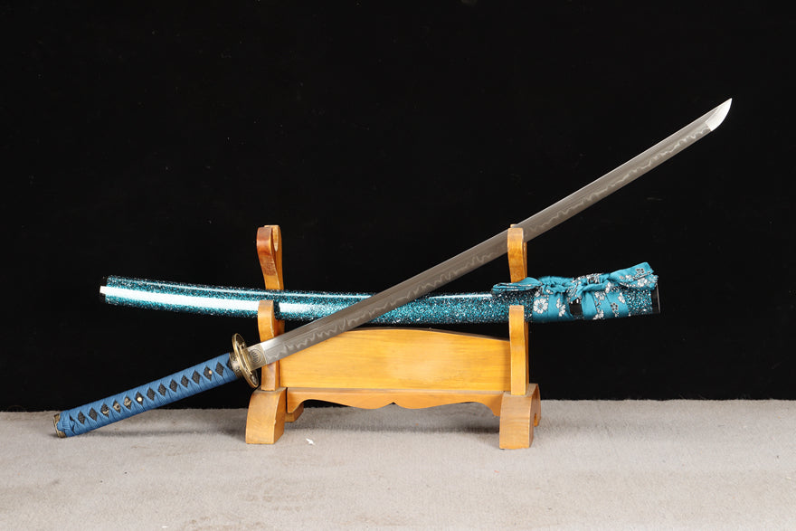 Blue Phantom Katana – T10 Clay Tempered Samurai Sword